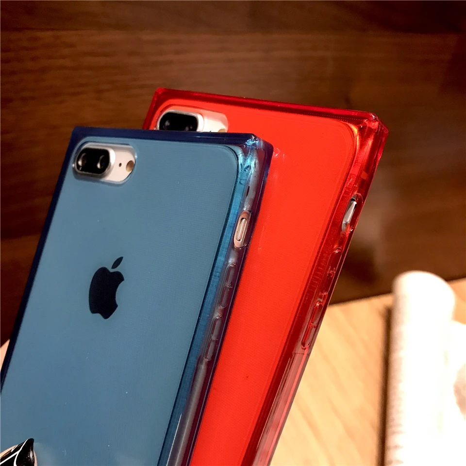 Для Apple iphone 7 Plus чехол гассумка Drop-Proof мягкий XS MAX XR X 10 8 6 6s Прозрачный Силикон ТПУ
