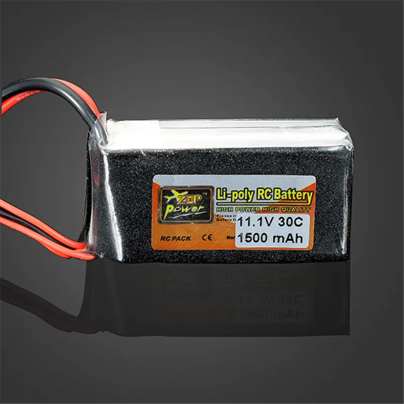 High Quality ZOP Power 11.1V 1500MAH 30C Lipo Battery T Plug | Игрушки и хобби