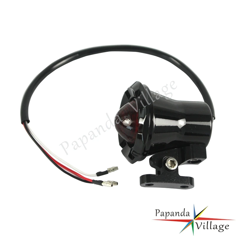

Cafe Racer Black Motorcycle 12V LED Taillight Brake Stop Light Rear Fender Mudguard Lamp for Harley Honda BMW Bobber Chopper