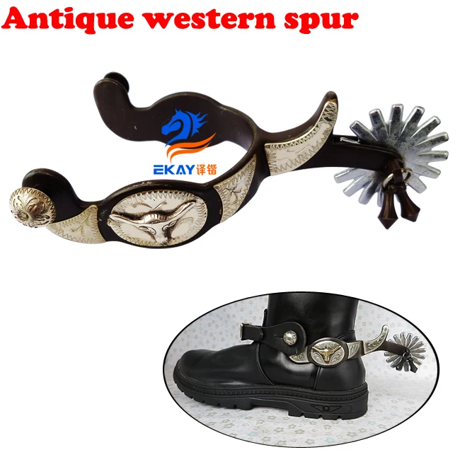 Антикварные западные шпоры, с шпателем и jingle bobs. Cowboy spur(SSP5106