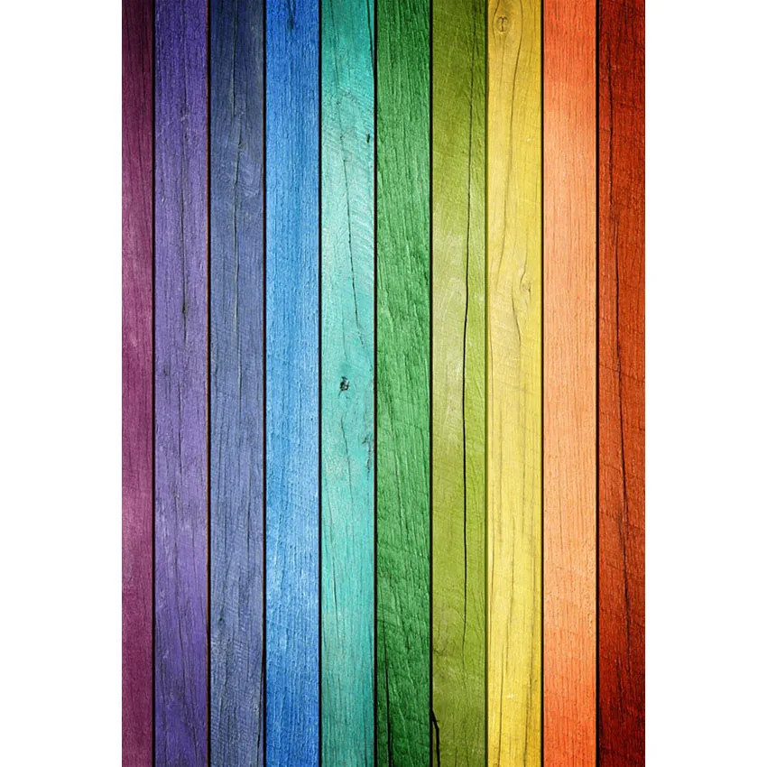 Фон для фотосъемки с изображением радужного деревянного пола 5x7 фон