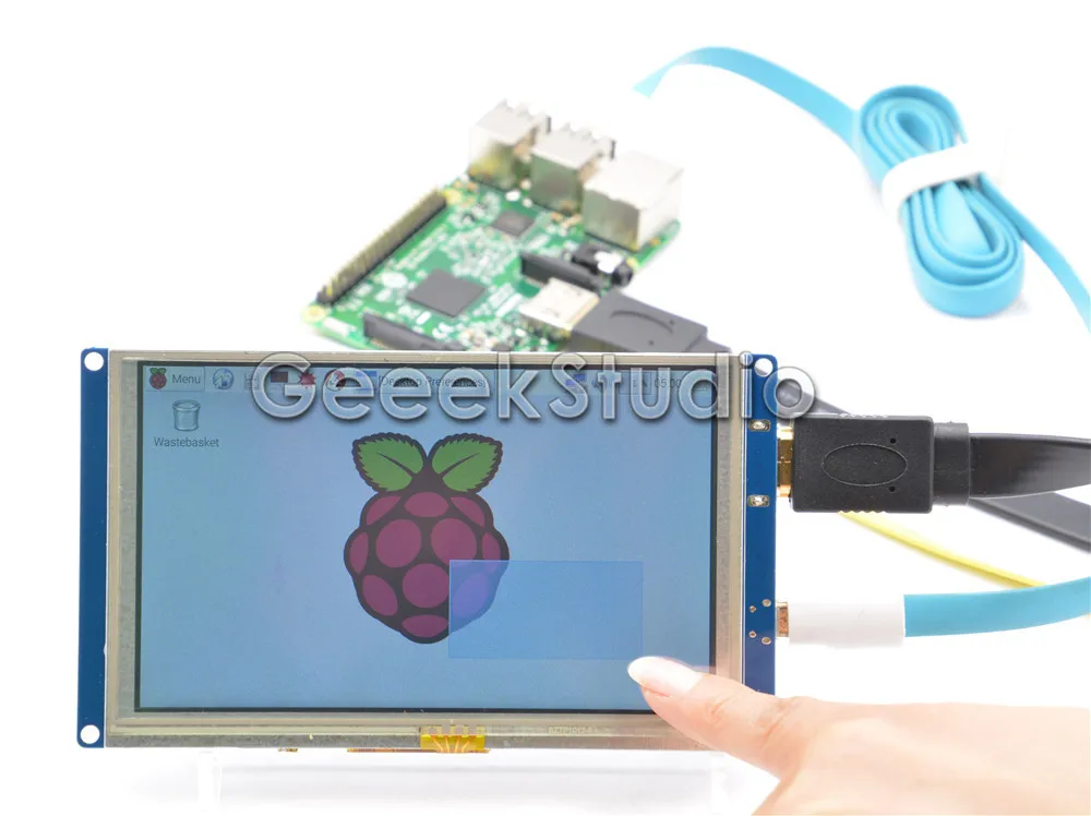5 дюймовый сенсорный ЖК экран HDMI 800*480 TFT для Raspberry Pi 4B / 3B + 2 Model B/PC без драйвера Plug and
