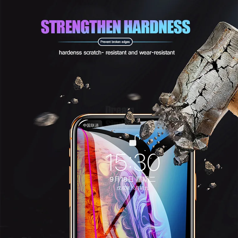 Закаленное стекло RGLM с полным покрытием 11D для iPhone X XS 7 8 6 6s Plus Защита экрана 10 MAX XR