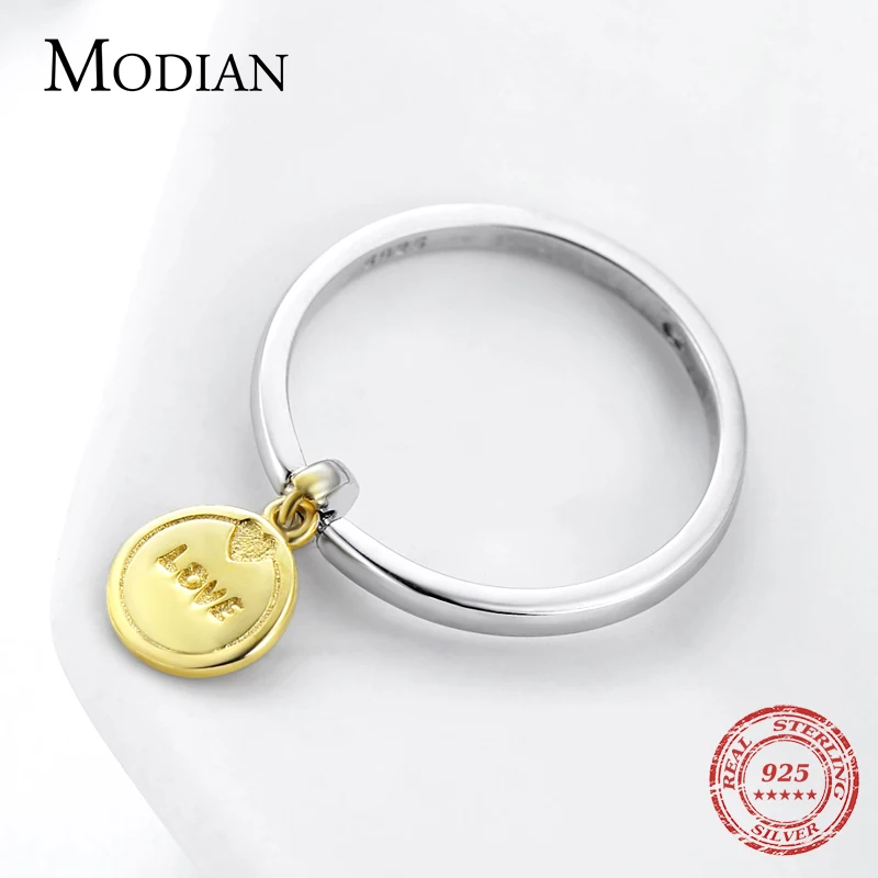 Modian Лидер продаж настоящие 925 стерлингового серебра модные золотистое Цвет