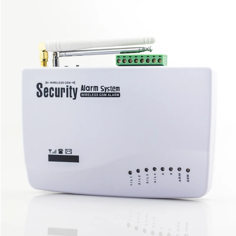 Система охранной сигнализации 6 беспроводных 4 проводных зоны защиты GSM голосовая