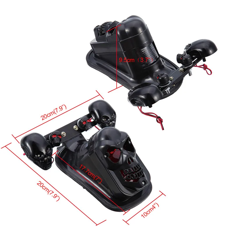 Задсветильник онарь для мотоцикла указатель поворота в виде черепа |