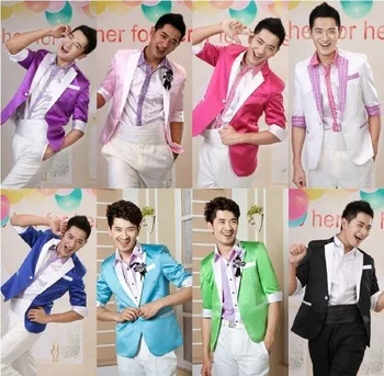 Мужские костюмы для мастер сценические мужской костюм terno одежда хоста MC певицы и