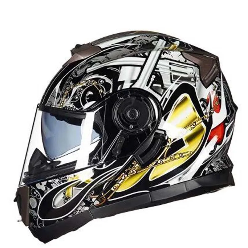 Унисекс мотоциклетный шлем с двойными линзами унисекс | Автомобили и мотоциклы