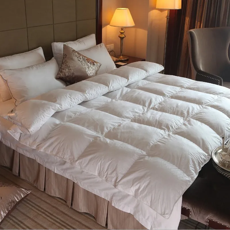 95% White Goose Down Core quilt double warm thickened winter 100%Cotton duvet quilted Pink Blanket Comforter Filler 3.5kg |