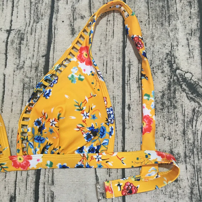 2018 Newest Micro Bikini Swimwear Women Swimsuit Bathing Suit Brazilian Bikinis Set Floral Printed Padded Beachwear |