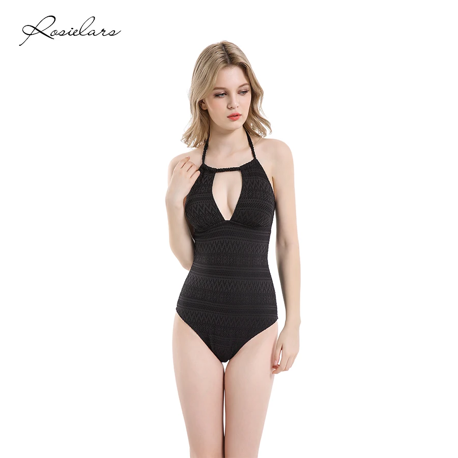 

2019 ROSIELARS Summer Beachwear Sexy One Piece Women Swimsuit Back Mesh Fashion Swimwear Bathing Suits