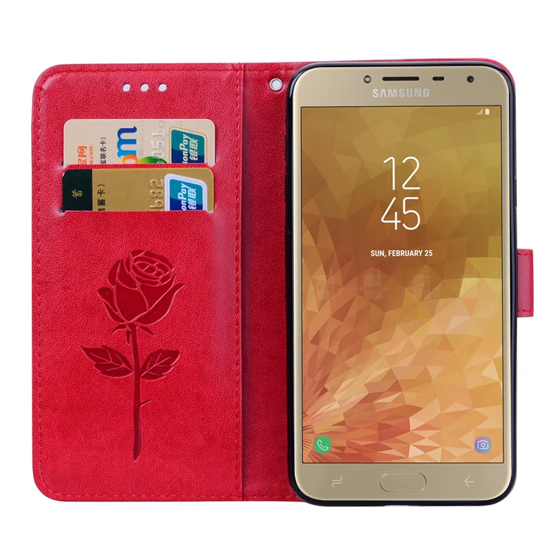 Чехол для телефона для samsung Galaxy J4 Plus чехол J415 SM-J415F J4Plus J 4 кожаный чехол-книжка с бумажником тканевые Чехлы для samsung J4 J400F чехол