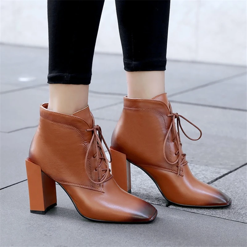 MSSTOR необычный стиль высокие каблуки модные сексуальные черные зимние