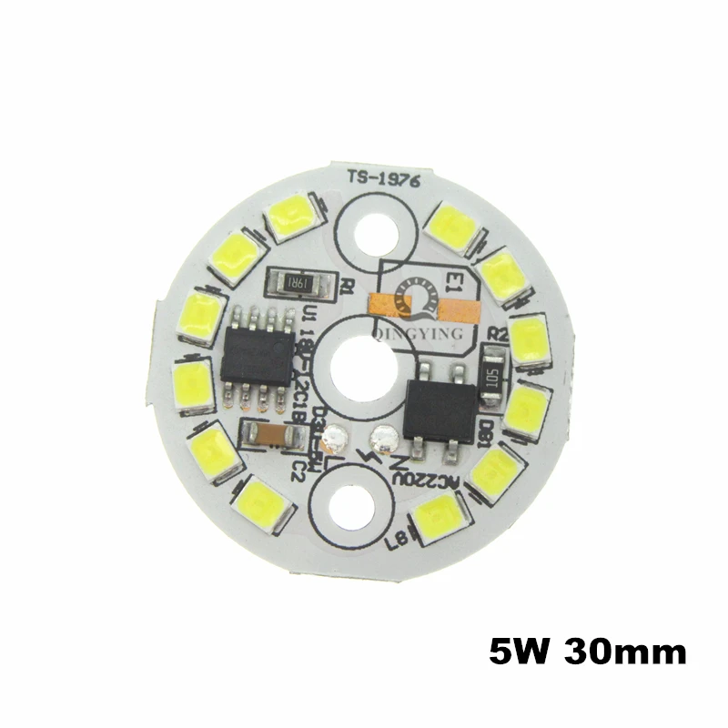 1 шт. ac 220 В светодиодный 5 Вт 7 9 12 15 SMD2835 чип светильник пластина белый с Smart IC