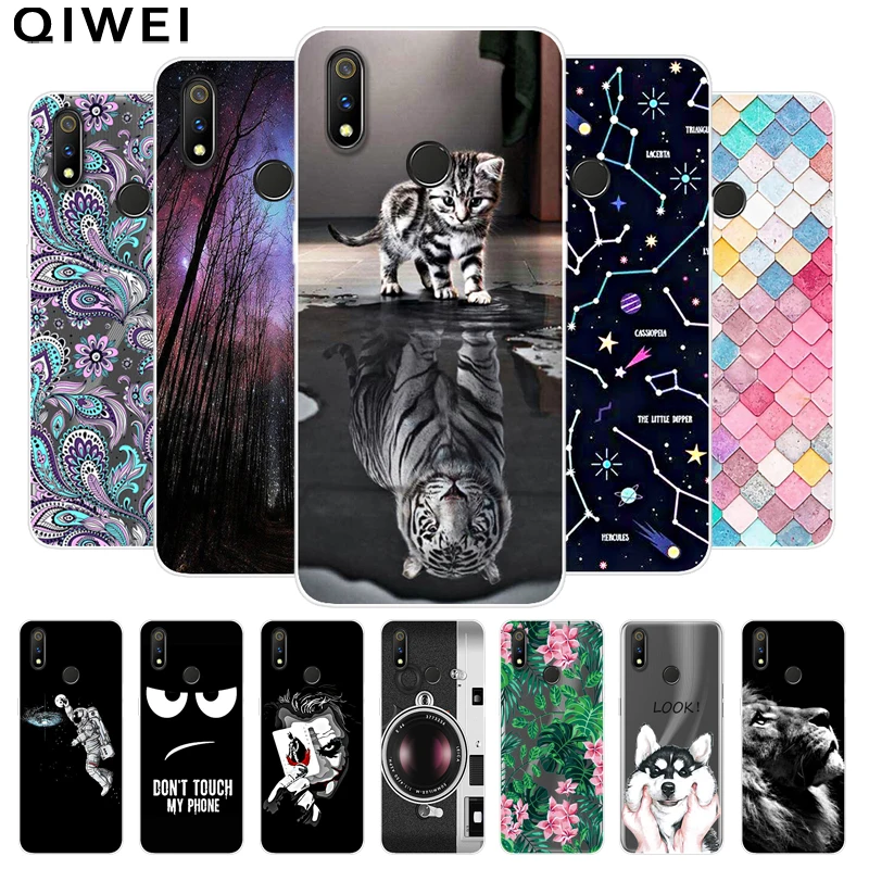 Мягкий чехол из ТПУ для OPPO Realme 3 Pro, Прозрачный бампер с мультяшным рисунком, задняя крышка для телефона OPPO Realme3 3Pro Realme3Pro, силиконовый чехол s