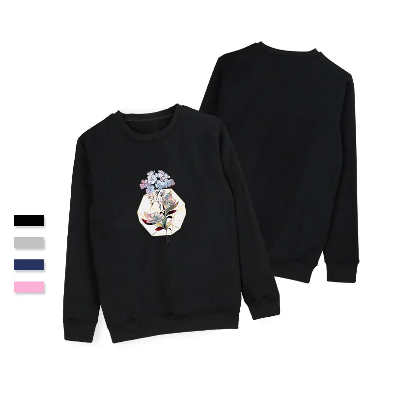 QJM Botanica Hoodless мужские s толстовки хип-хоп печатные смешные мягкие с длинным рукавом