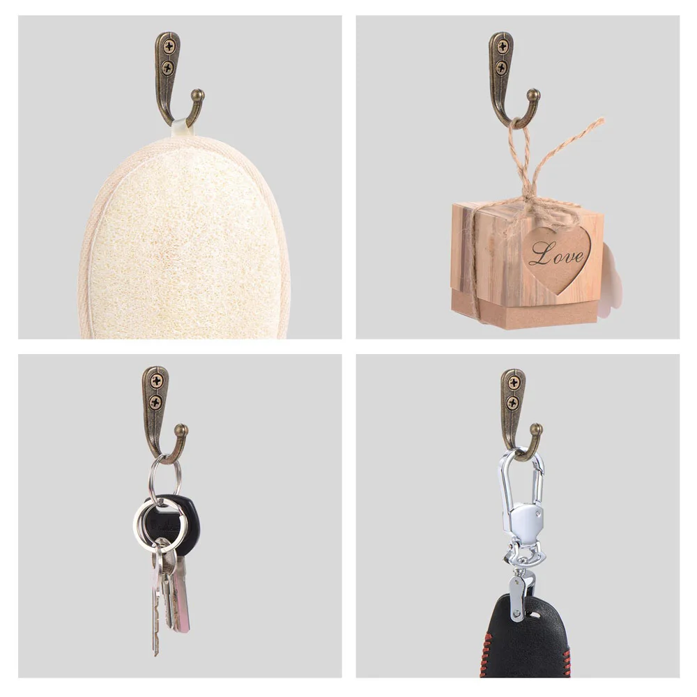 20 шт./компл. настенные вешалки с одним крючком бронзовое винтажное настенное