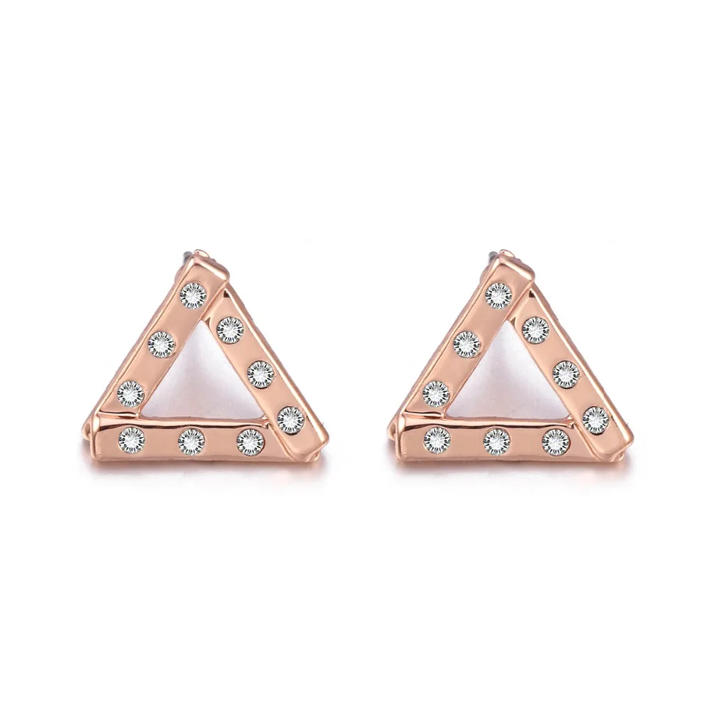 Женские серьги в Корейском стиле с геометрическим треугольником золотые простые