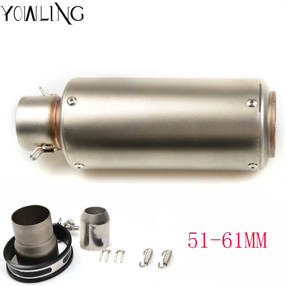 A1 fit for 51mm-61mm Выхлопная труба мотоцикла скутер Модифицированная 51 мм 61 мм выхлопная труба глушителя для Suzuki SV650 SV650S 1999-2009 SV 650 650 S 1999 - Цвет: A1 fit for 51mm-61mm