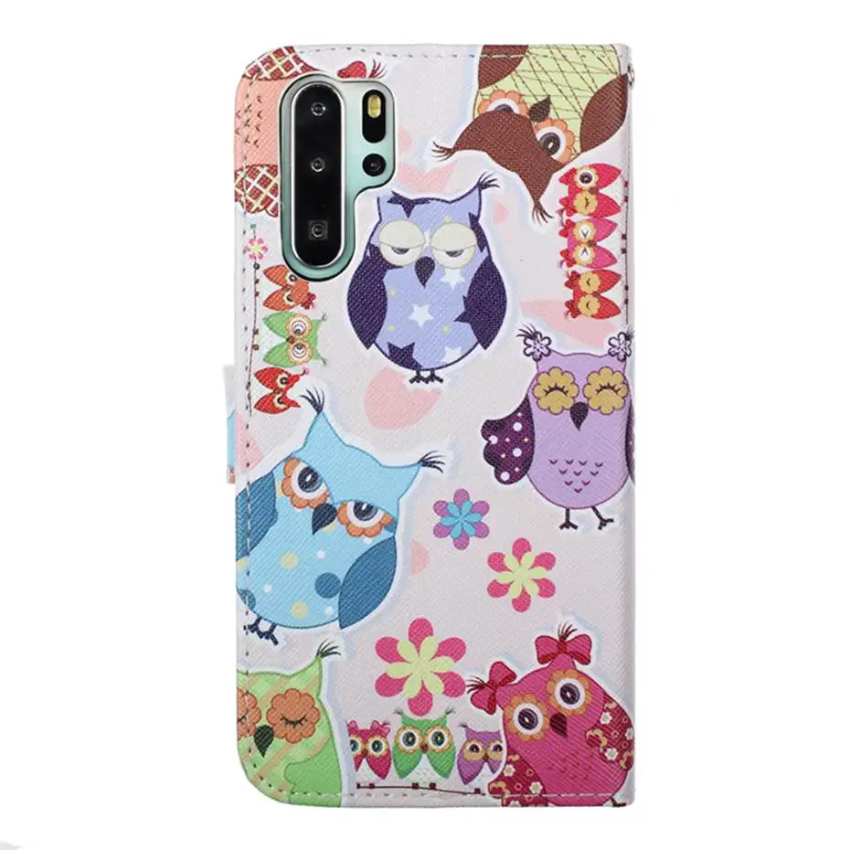Кожаный чехол-книжка с бумажником для Huawei P20 P10 P30 Lite Pro Mate 20 X Y9 Y5 Honor 9 Lite чехол-книжка с рисунком