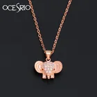 Женская цепочка с подвеской OCERIO, ожерелье из розового золота с кубическим цирконием в форме слона, nke-n94