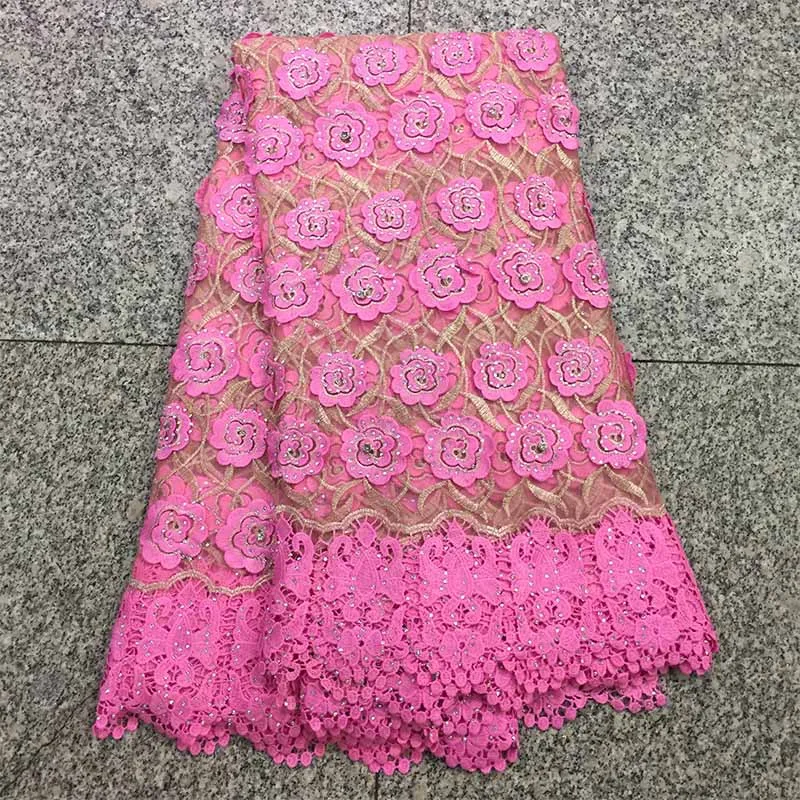 African French Lace Fabric 2017 High Quality With Stones Embroideyr Heavy Beaded Guipure For | Дом и сад