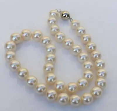 

Free shipping Quality Fashion Picture>18" HUGE AAA 10-11MM ROUND SOUTH SEA WHITE PEARL NECKLACE