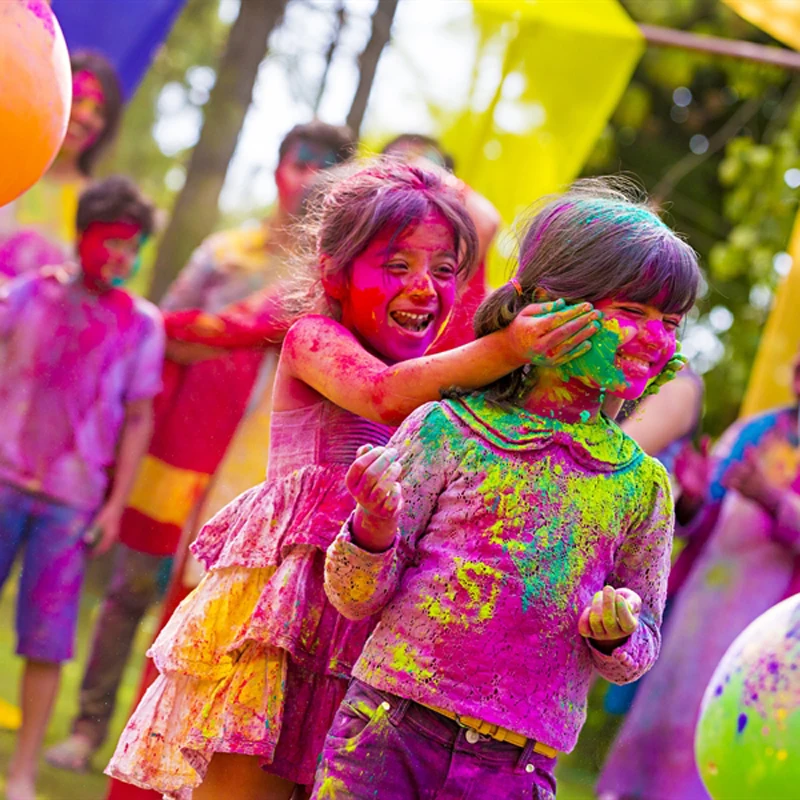 100 г/пакет Holi Festival цветной порошок веселый безопасный карнавал улица поднимает