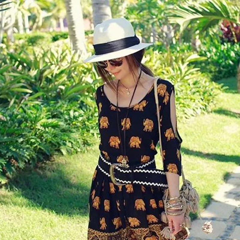 

BomHCS New Summer Women Foldable Straw Hat Fashion Street Travel Beach Sun Hats Caps 17F-311MZ5