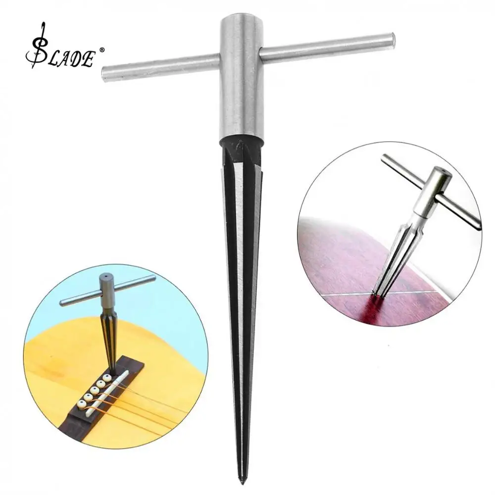 Steel 3-13mm Bridge Pin Hole Reamer Tapered 5-degree 6 Fluted Acoustic Guitar Woodworker