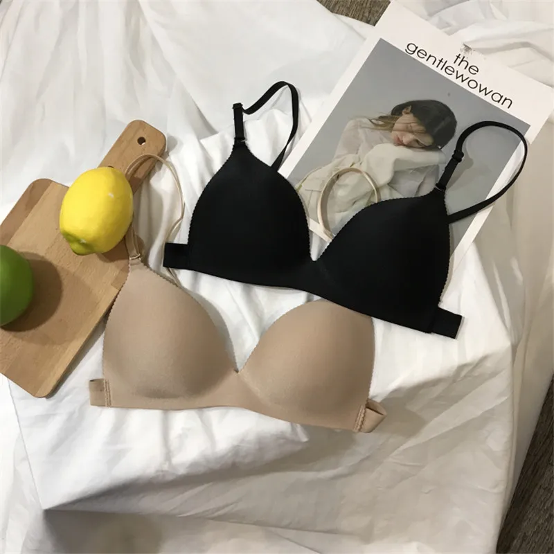 OWLPRINCESS Simple Design Black Sexy Women Seamless Bras Wire Free Push Up Swimming Soft Sport Bra Feamale Lingerie |