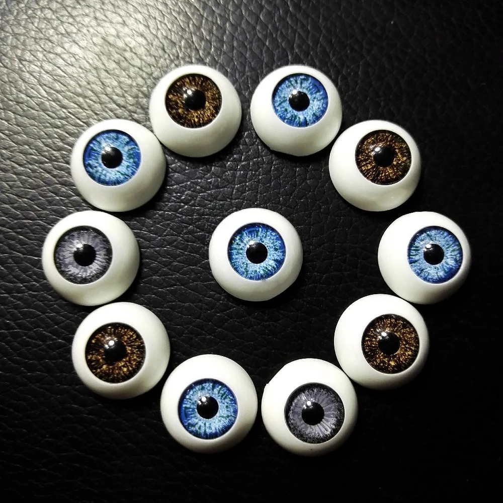 Ojos de plástico para muñecas BJD, 60 piezas, 16x16mm, alta calidad, accesorios de juguetes BJD, ojos redondos, venta al por mayor