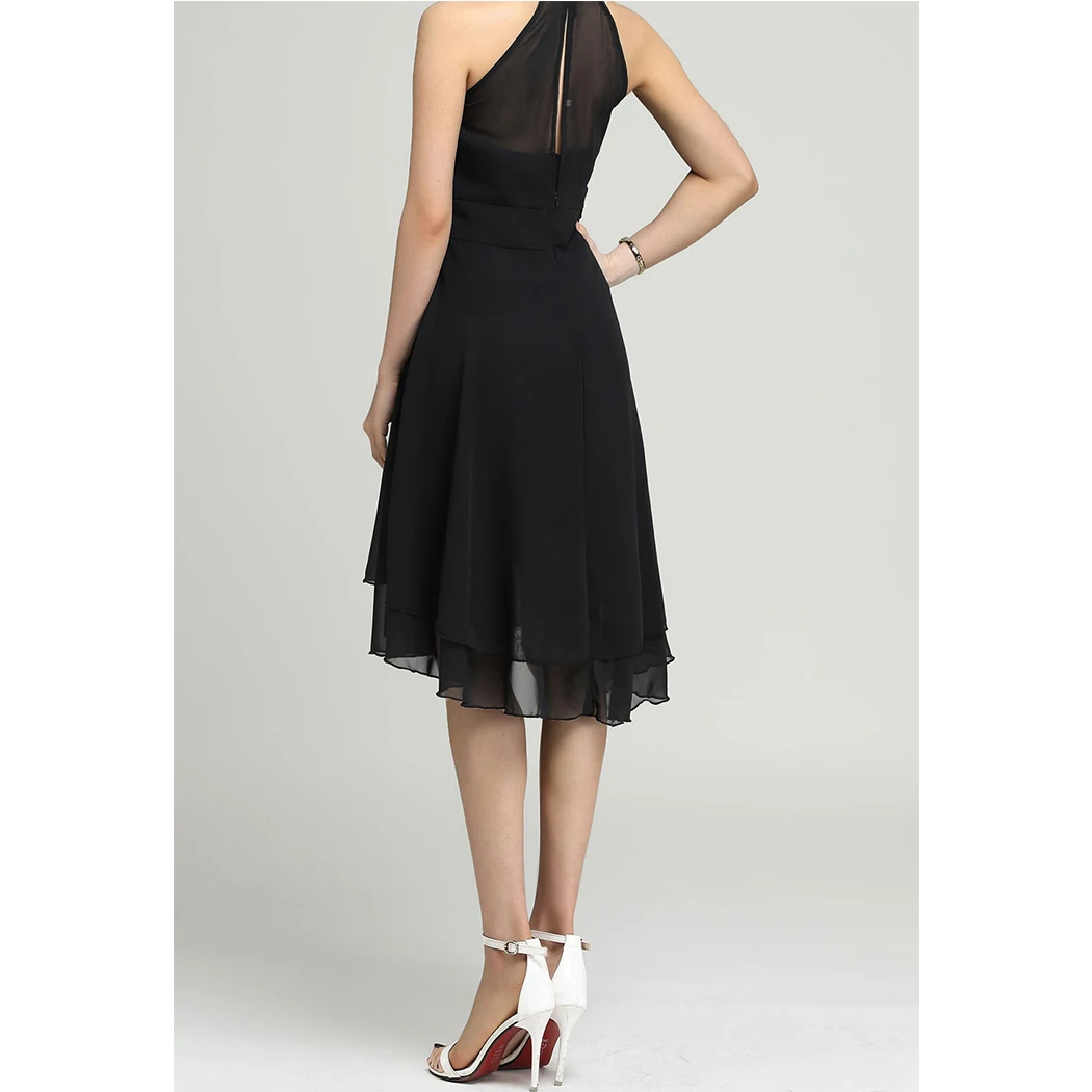 Женское элегантное шифоновое платье большого размера модное асимметричное