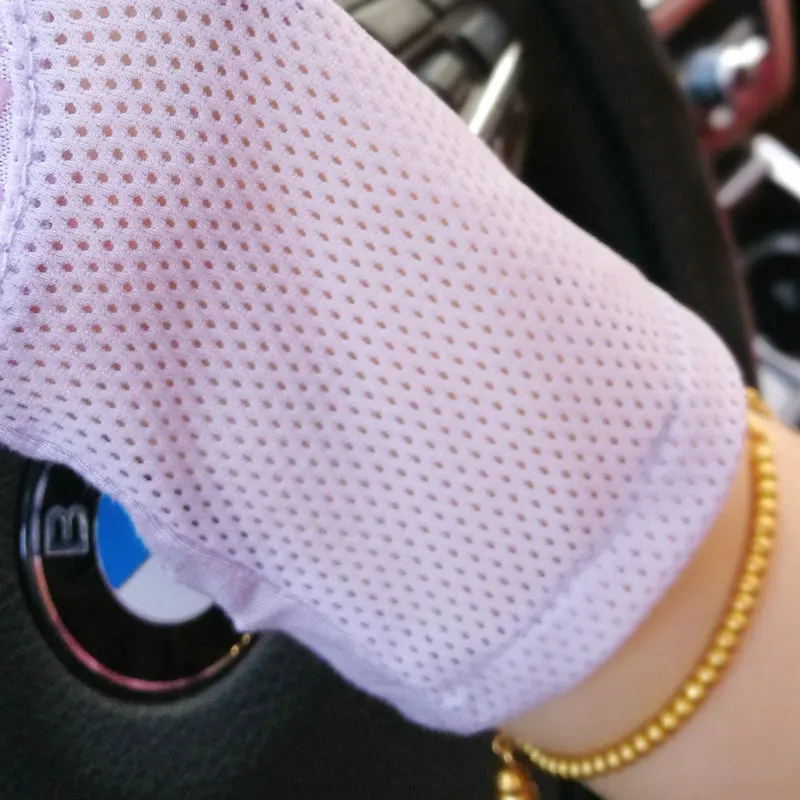 Женские перчатки тонкие летние анти-солнце наружное натуральный хлопок нескользящие Симпатичные вышивка водительские перчатки Женская мода простой FS05
