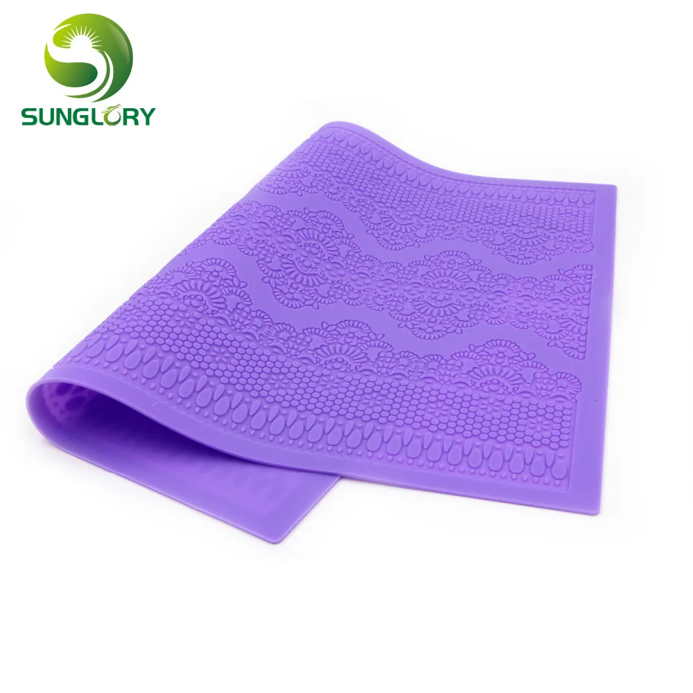 Силиконовый коврик с цветочным узором кухонный сахарным кружевом силиконовая