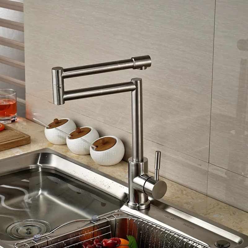 Палубное крепление складные/растягивающиеся Кухонные смесители кран одинарная