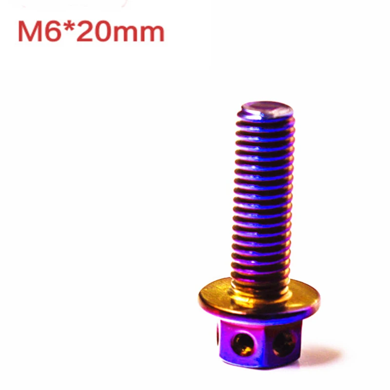 6 шт M6 размер сплава с титановым покрытием шестигранный мотоцикл болт для YAMAHA РСЗ