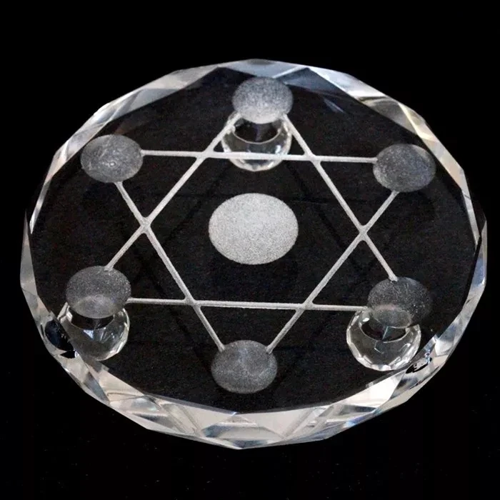 

New 7 star plate Asian Quartz Crystal Healing Ball Sphere Stand