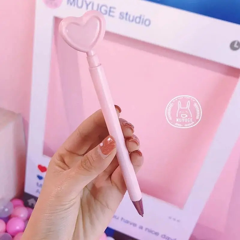0 4 мм креативная черная ручка в форме сердца для девочек розовая гелевая любви
