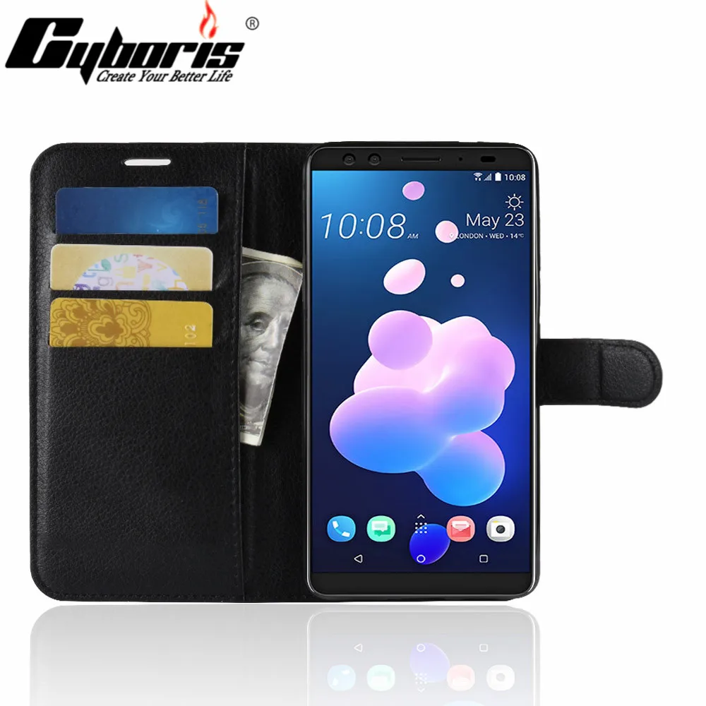 Роскошный телефонный чехол CYBORIS для HTC U12 + Plus чехол-книжка lichee чехлы с подставкой и