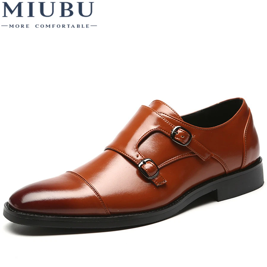

MIUBU Big Size 48 Men Dress Shoes 2020 New Fashion Casual Gentlemen Slip On Leather Shoes Formal Shoes Business Men Shoes