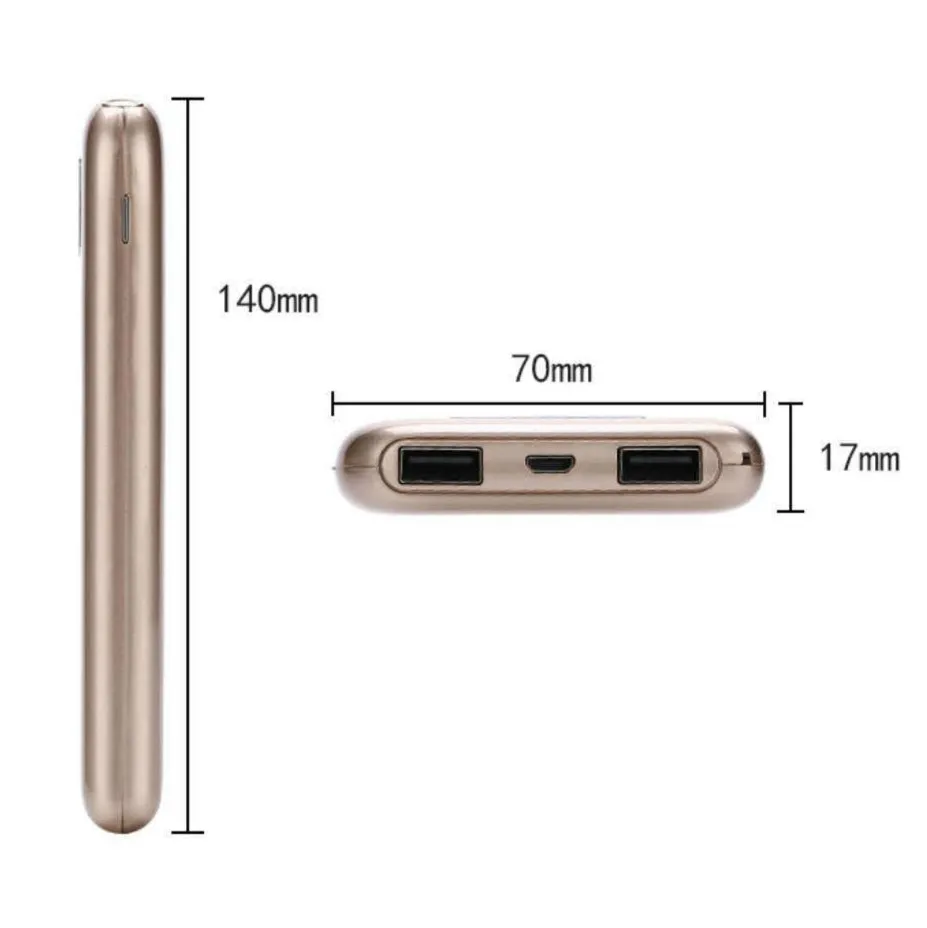 Зарядное устройство QI Беспроводное зарядное Чехлы двойной USB 10000 мАч для IPhone 8 8plus X