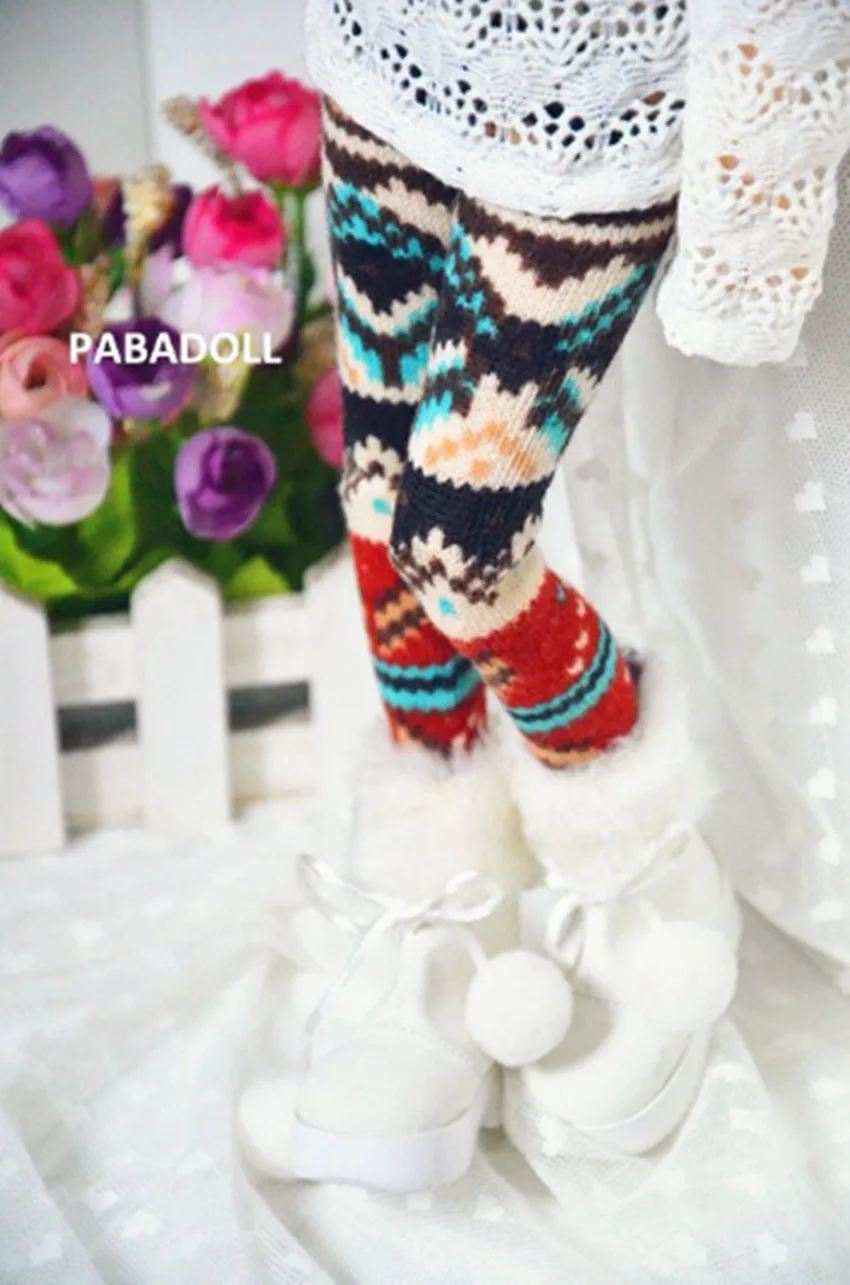 Симпатичные Леггинсы со снежинками штаны для BJD 1/6 YOSD 1/4 MSD 1/3 Одежда кукол