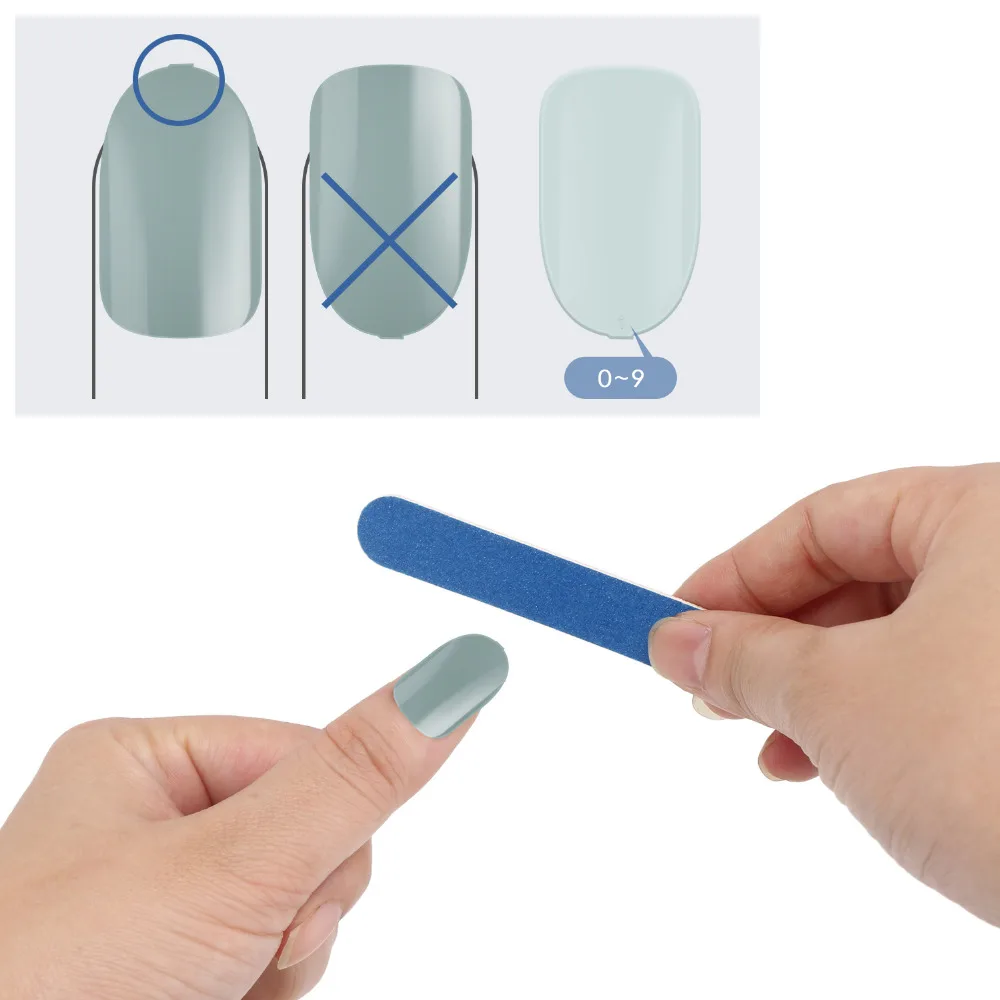 

Segbeauty 72pcs False Nails Pointed Fake Nail Full Cover Sky Nail Art Decoration Tips Manicure Beauty Tools with 6pcs Nails File