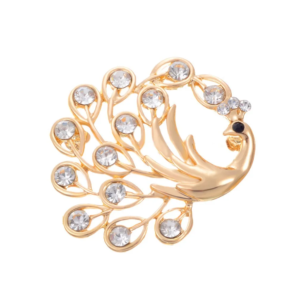 Золотая эмаль павлина броши Pin Детское пальто для сумки бейджи модные украшения