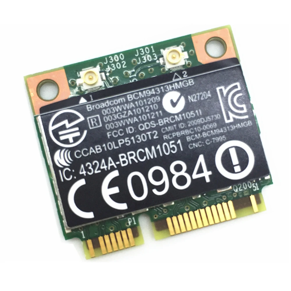 Для BroadCom BCM94313HMGB BCM4313 Wifi + Bluetooth 4 0 Mini PCI E карта 300 Мбит/с для HP G4 G6 DV6 DV7 CQ43 CQ57 SPS 657325