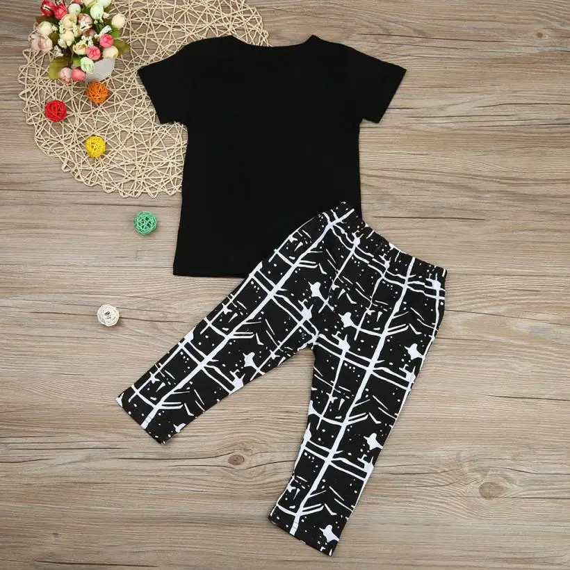 2PCS Toddler Kids Infant Baby Boy Letter T shirt Tops Pants Outfits Clothes Set Cute Brand new drop shipping August 8 | Детская одежда