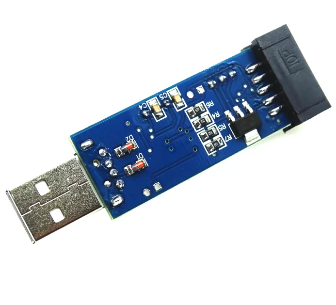 USB ISP программатор AVR 3 V/5V ASP ATMEGA8 ATMEGA128 ATtiny/CAN/PWM + 10Pin провода Поддержка Win7 64BitBit |