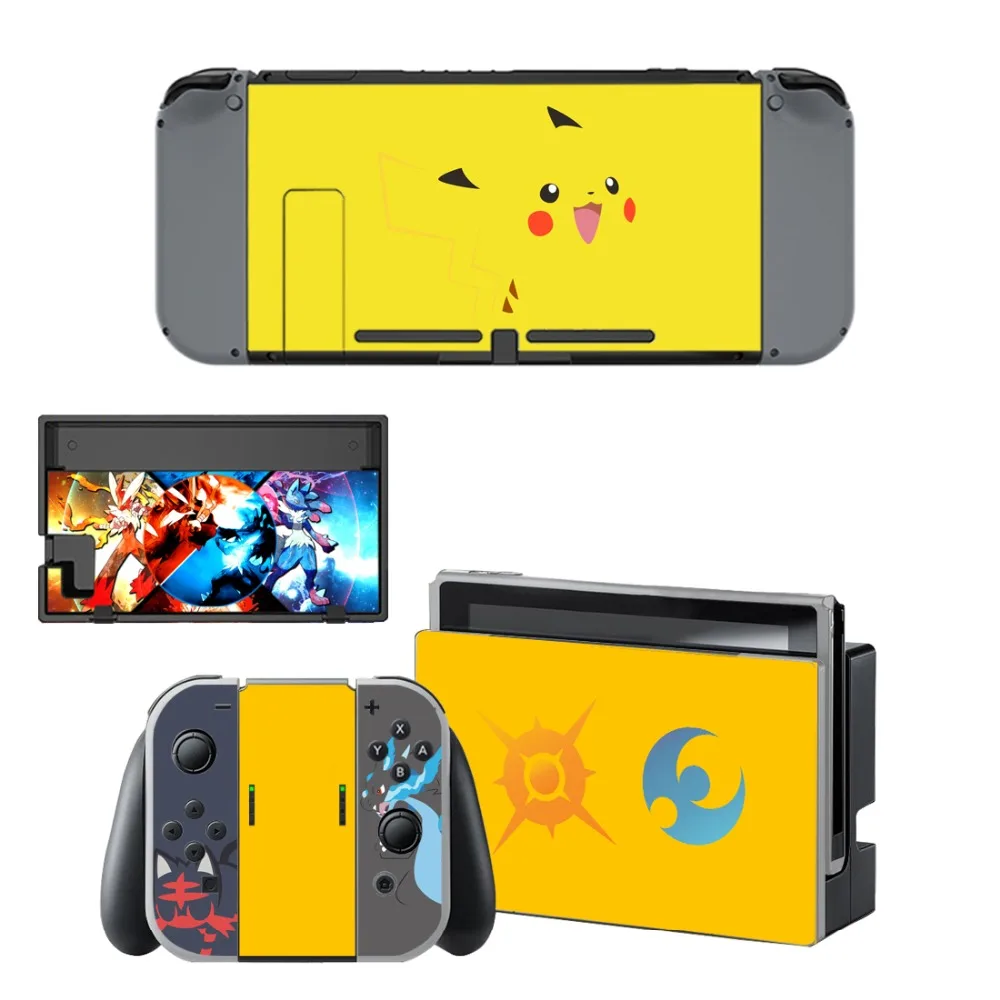 Виниловые наклейки для nintendo Switch для консоли nintendo Switch и контроллера-для Pokemon GO Pikachu