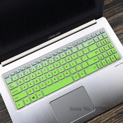 GradualGreen Для ASUS VivoBook 15 N580gd N580v NX580 R560UD R560U R560 15 15,6 дюйма силиконовая клавиатура для ноутбука кожного покрова защитная пленка - Цвет: GradualGreen